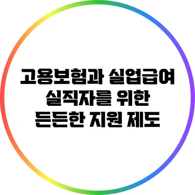 고용보험과 실업급여: 실직자를 위한 든든한 지원 제도