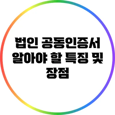 법인 공동인증서 알아야 할 특징 및 장점