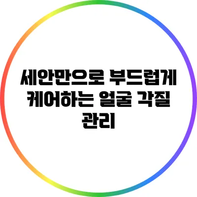 세안만으로 부드럽게 케어하는 얼굴 각질 관리