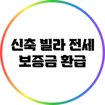 신축 빌라 전세 보증금 환급