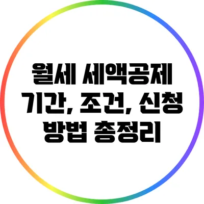 월세 세액공제: 기간, 조건, 신청 방법 총정리