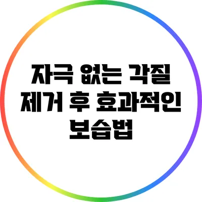 자극 없는 각질 제거 후 효과적인 보습법