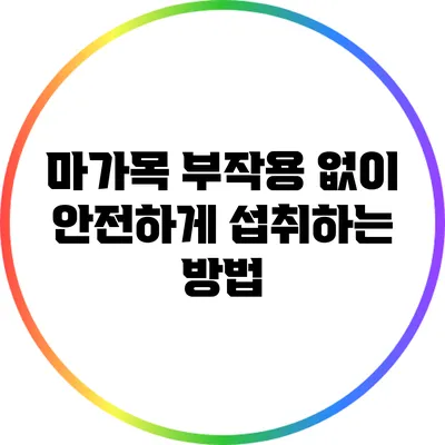 마가목: 부작용 없이 안전하게 섭취하는 방법