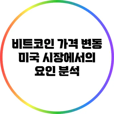 비트코인 가격 변동: 미국 시장에서의 요인 분석