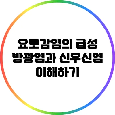 요로감염의 급성 방광염과 신우신염 이해하기