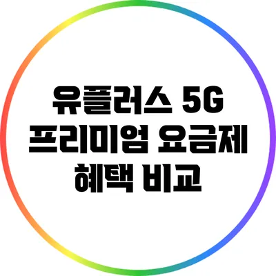 유플러스 5G 프리미엄 요금제 혜택 비교