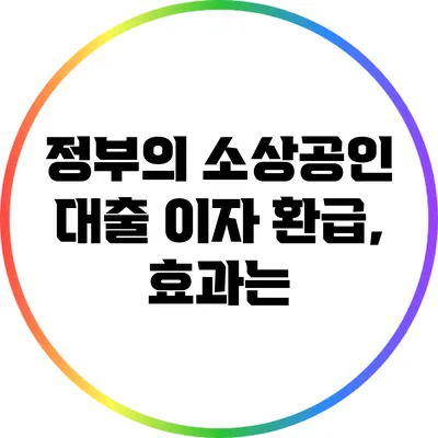 정부의 소상공인 대출 이자 환급, 효과는?
