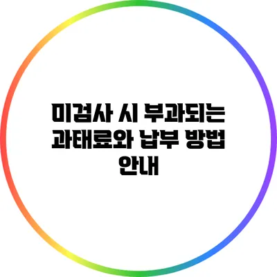 미검사 시 부과되는 과태료와 납부 방법 안내