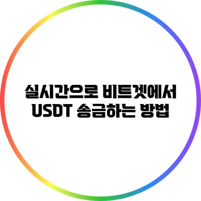 실시간으로 비트겟에서 USDT 송금하는 방법